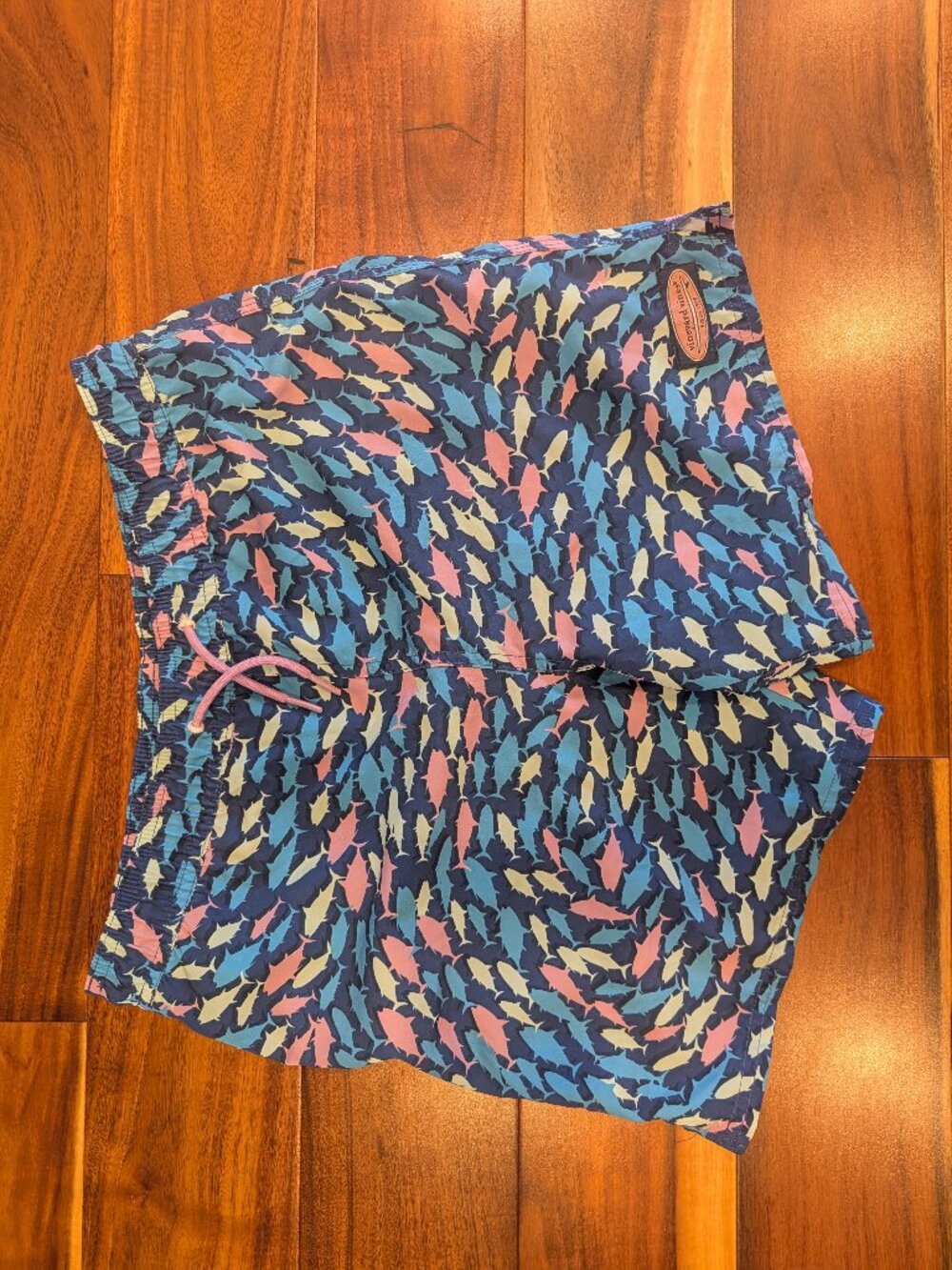 Boys Vineyard Vines Bathing Suit - Blue Fish - Size M